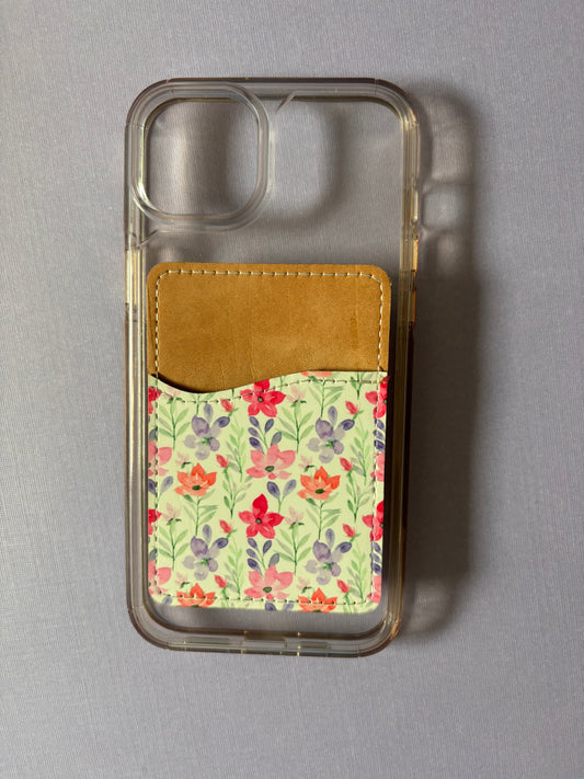 Calm Flowers Phone Card Holder