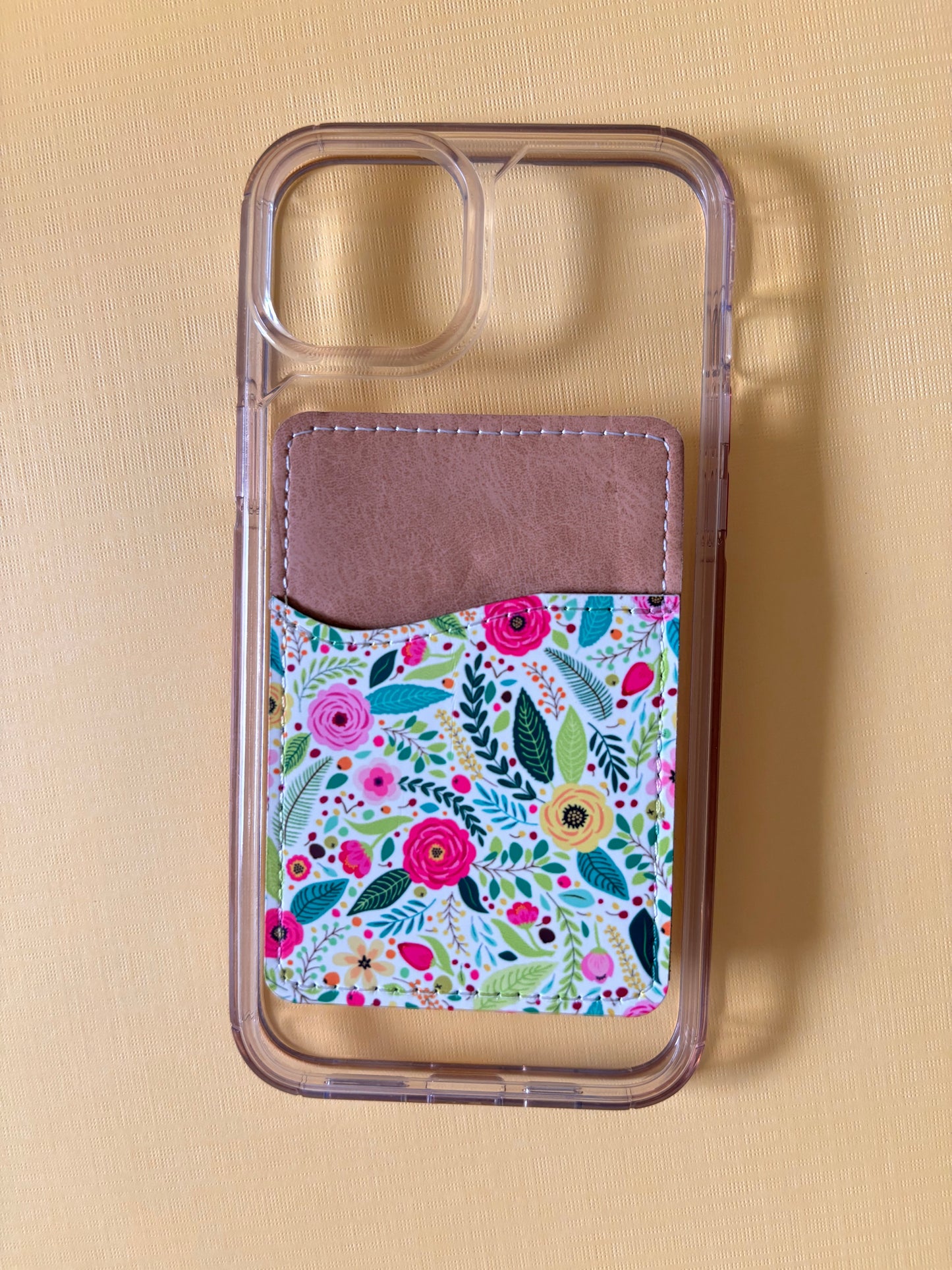 Colorful Flowers Phone Card Holder