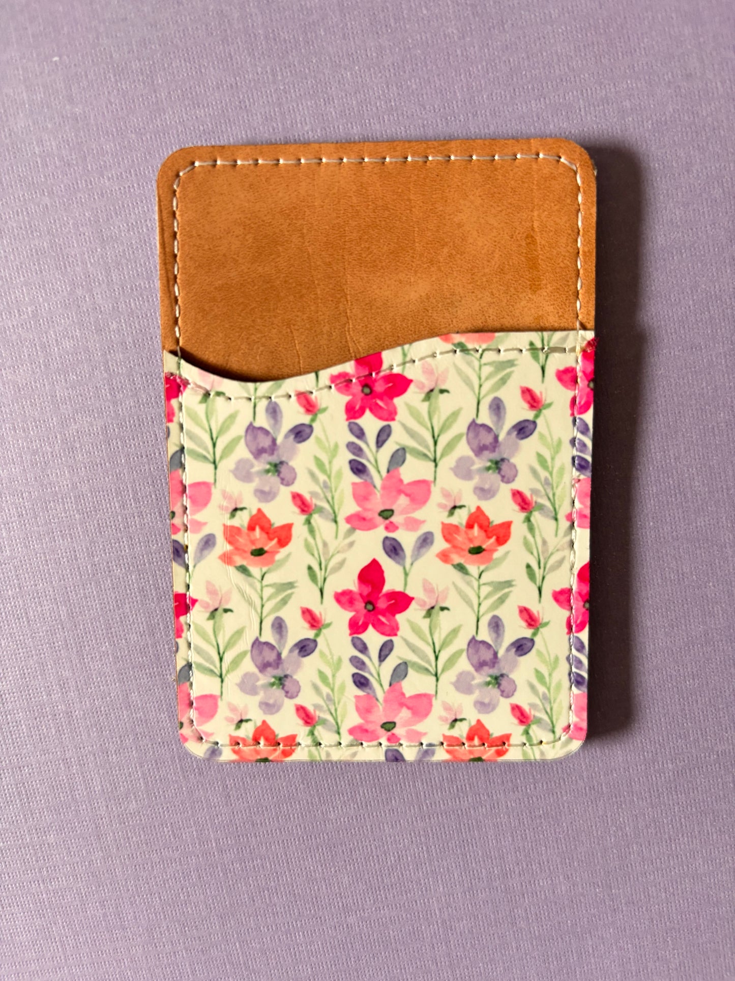 Calm Flowers Phone Card Holder